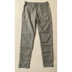 Bevy Flog Shely Pant Size 30 Pull-On Elastic Waist Drawstring Green/Grey Check